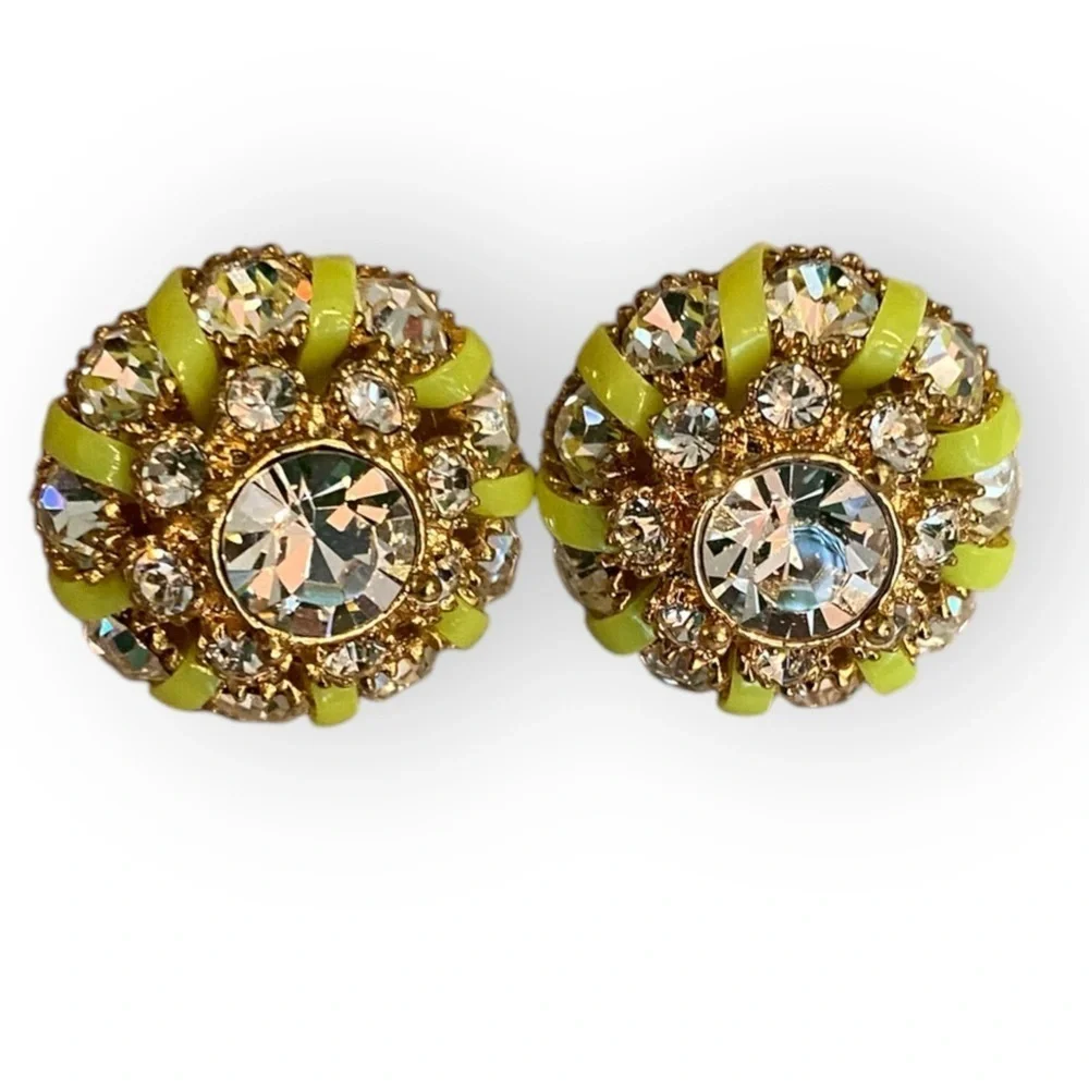 110 Kate Spade Hip Stitch Crystal Earrings *RARE*
